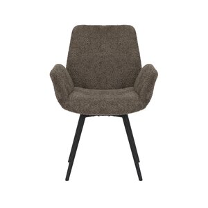 Eetkamerstoel Matteo bouclé taupe - afbeelding 2