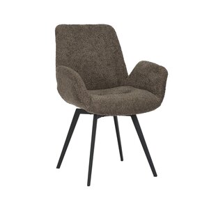 Eetkamerstoel Matteo bouclé taupe - afbeelding 3