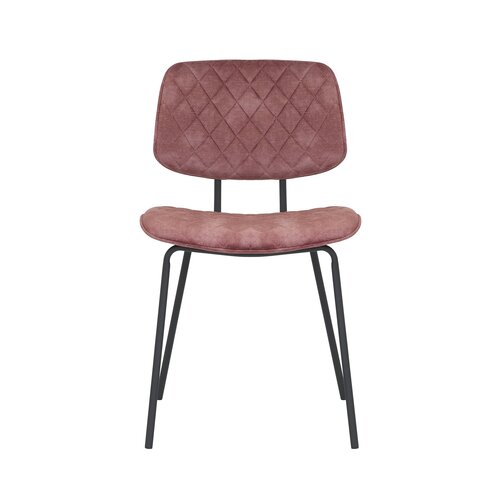 Eetkamerstoel Velours Roze 47x55x78cm - afbeelding 2