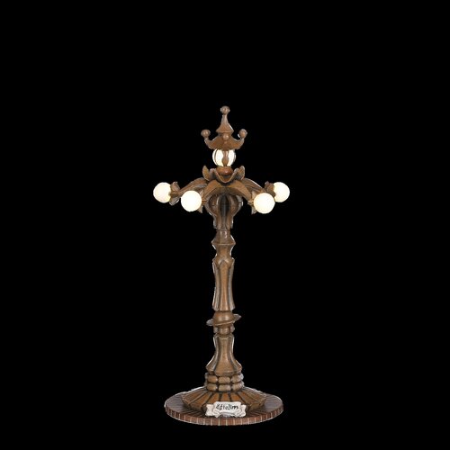 Efteling Lantaarn bruin werkt op batterijen - h17,5xd8cm