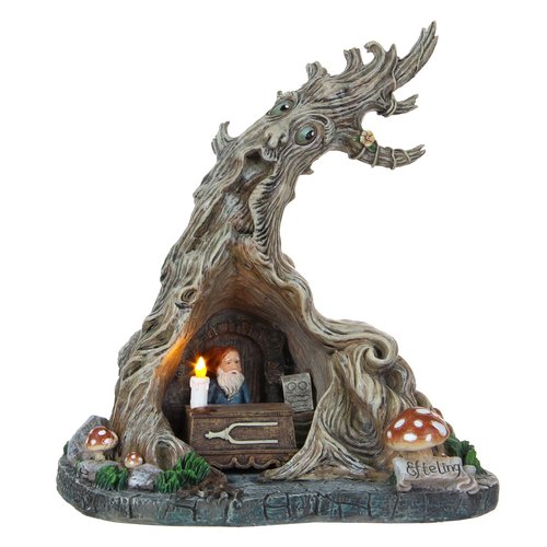 Efteling Muziek kabouter in holle boom BO - 14,5 x 12,5 x 16 cm