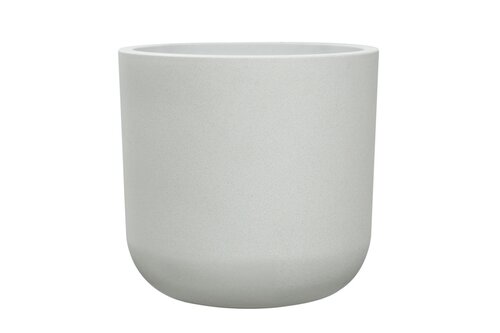 Eivormige Kunststof pot D 36 X H 35 cm Krijtbeige - afbeelding 1