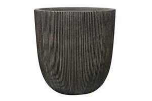 Eivormige Kunststof pot D 44 X H 44 cm Vintagezwart - afbeelding 1