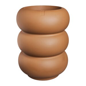 Elho Amber Roll High bloempot - D43xH58cm Karamel - afbeelding 1