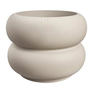 Elho Amber Roll Low bloempot - D43xH40cm Balanced beige - afbeelding 1