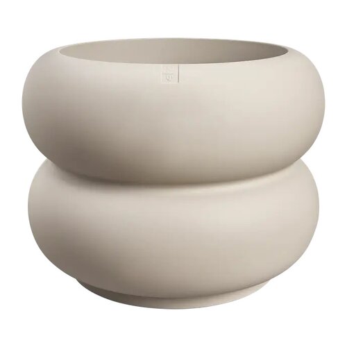 Elho Amber Roll Low bloempot - D60xH46cm Balanced beige - afbeelding 1