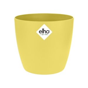 Elho Bloempot Brussels rond Mini 10,5cm geel - afbeelding 1