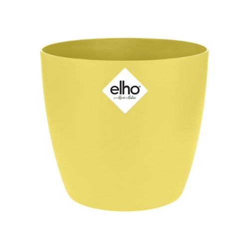 Elho Bloempot Brussels rond Mini 12,5cm geel - afbeelding 1