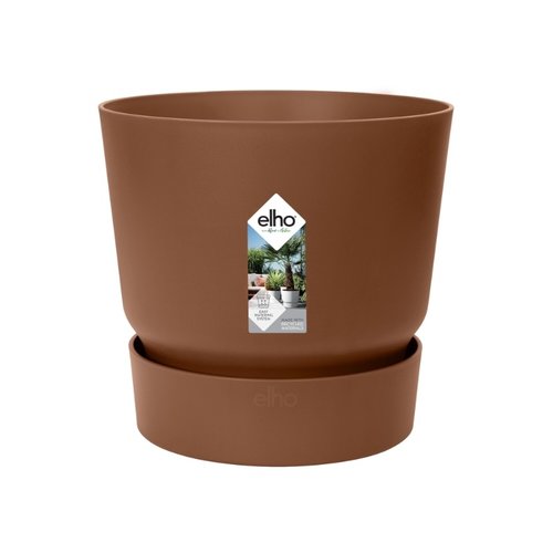 Elho Bloempot Greenville rond 14cm bruin - afbeelding 1