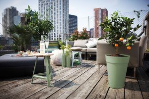 Elho Bloempot Loft Urban rond Hoog 28cm groen - afbeelding 3
