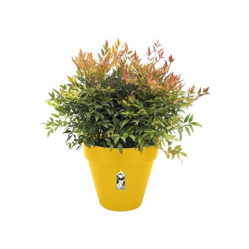 Elho Bloempot Loft Urban rond wielen 40cm geel - afbeelding 2