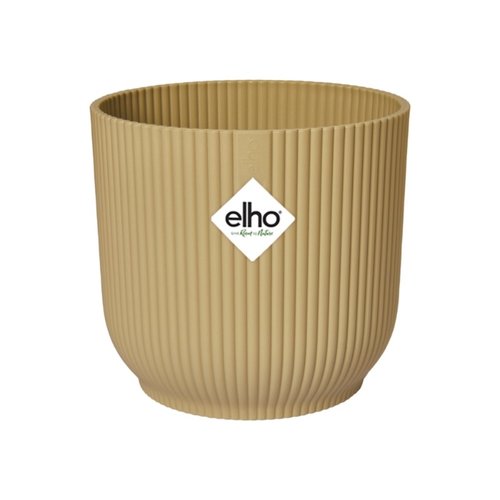 Elho Bloempot Vibes Fold rond 25cm geel - afbeelding 1