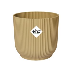 Elho Bloempot Vibes Fold rond wielen 35cm geel - afbeelding 1