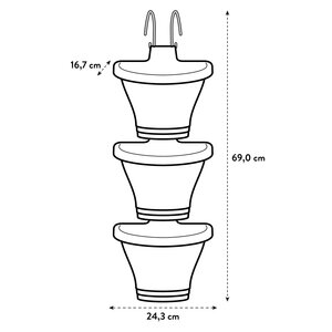 Elho corsica vertical forest 24cm set/3 - afbeelding 7