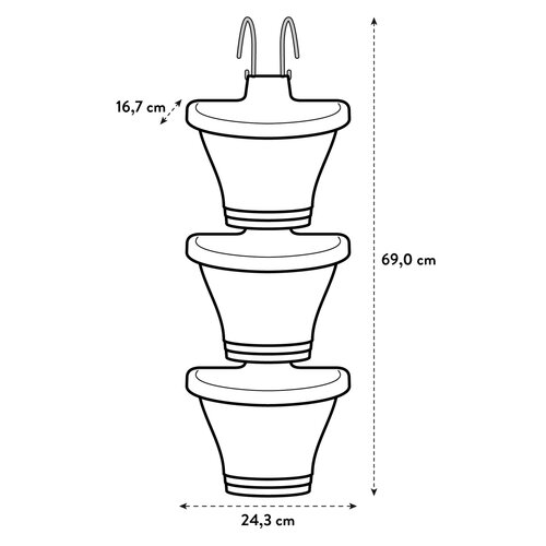 Elho corsica vertical forest 24cm set/3 - afbeelding 7
