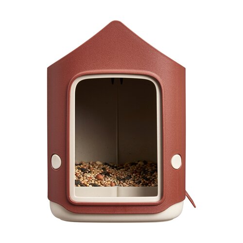 Elho Cosy Vogelvoederhuis - B18xH23xD18cm Toscaans rood