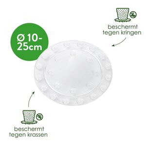 Elho floorprotector rond 21cm transparant - afbeelding 2