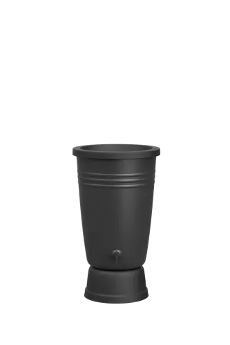 Elho Green Basics regenton met plantenbak zwart - 110 liter - afbeelding 1