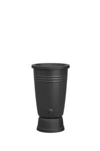 Elho Green Basics regenton met plantenbak zwart - 110 liter - afbeelding 1