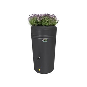Elho Green Basics regenton met plantenbak zwart - 200 liter - afbeelding 2