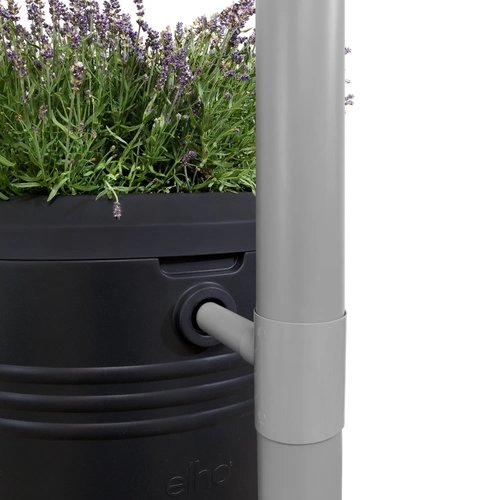 Elho Green Basics regenton met plantenbak zwart - 200 liter - afbeelding 3