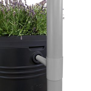 Elho Green Basics regenton met plantenbak zwart - 200 liter - afbeelding 3