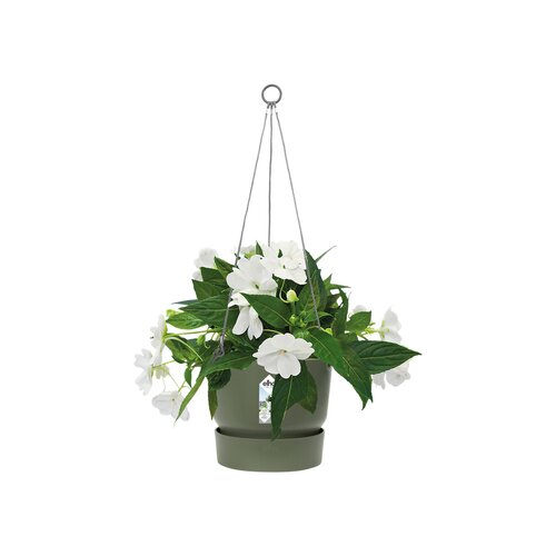 Elho greenville hanging basket 24cm blad groen - afbeelding 2