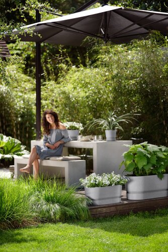 Elho greenville terrace trough 80cm wheels - afbeelding 5