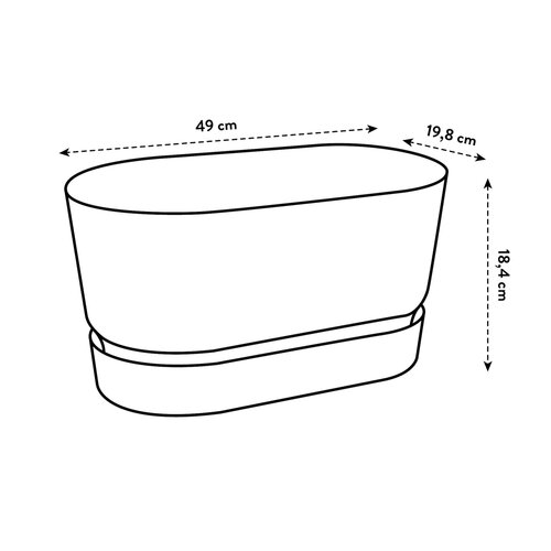 Elho greenville trough long 50cm - afbeelding 6