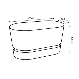 Elho greenville trough long 50cm - afbeelding 6