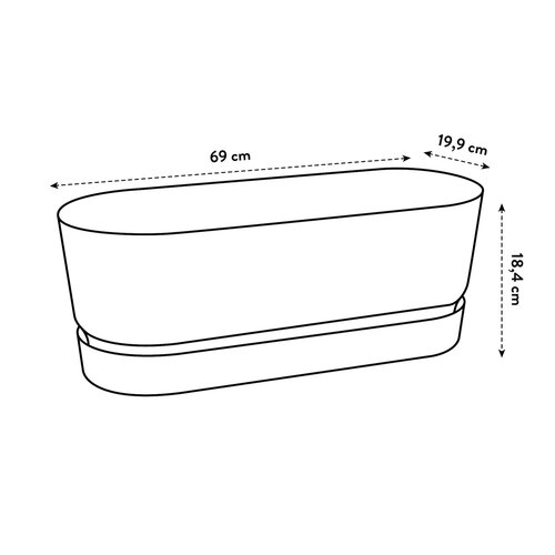 Elho greenville trough long 70cm - afbeelding 6