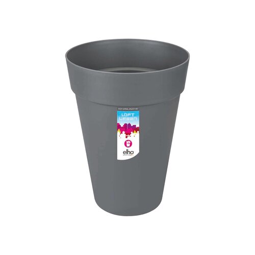 Elho loft urban rond hoog 28cm antraciet - afbeelding 3