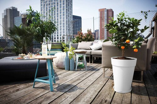 Elho loft urban rond hoog 35cm wit - afbeelding 4