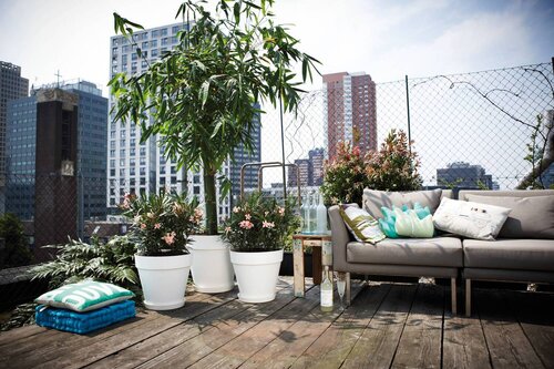 Elho loft urban rond wielen 40cm wit - afbeelding 6