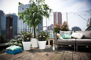 Elho loft urban rond wielen 60cm wit - afbeelding 6