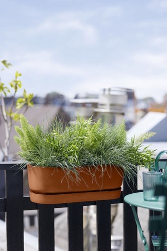 Elho Plantenbak Greenville Easy Balcony 52cm bruin - afbeelding 4