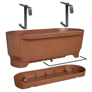Elho Plantenbak Greenville Easy Balcony 52cm bruin - afbeelding 3