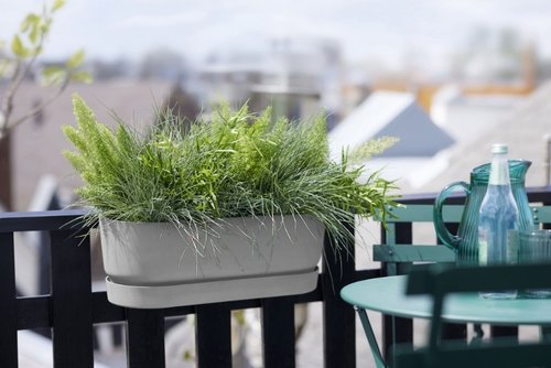 Elho Plantenbak Greenville Easy Balcony 52cm grijs - afbeelding 4