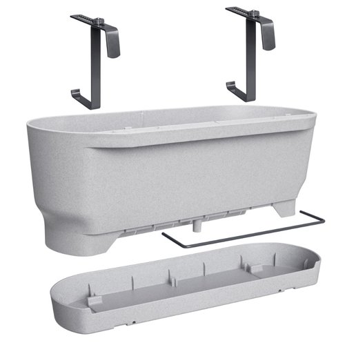 Elho Plantenbak Greenville Easy Balcony 52cm grijs - afbeelding 3