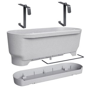 Elho Plantenbak Greenville Easy Balcony 52cm grijs - afbeelding 3