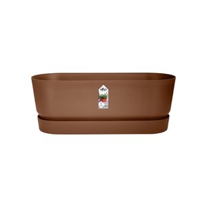 Elho Plantenbak Greenville Trough Long 50cm bruin - afbeelding 1