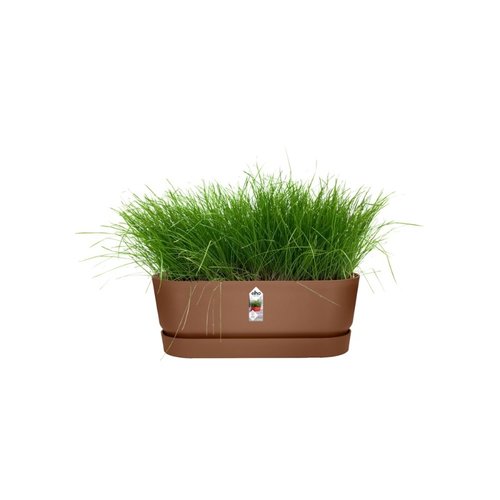 Elho Plantenbak Greenville Trough Long 50cm bruin - afbeelding 3