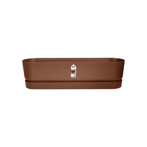 Elho Plantenbak Greenville Trough Long 70cm bruin - afbeelding 1