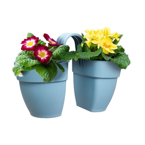 Elho Plantenbak Vibia Campana Flower Twin 21cm blauw - afbeelding 3