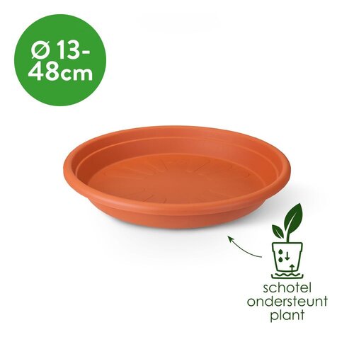 Elho universele schotel rond 17cm antraciet - afbeelding 2