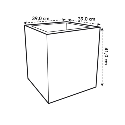 Elho vivo matt finish vierkant wielen 40cm - afbeelding 5