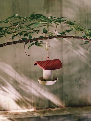 Elho Vogelvoederhuis Cosy - B18xH19cm Toscaans rood - afbeelding 2