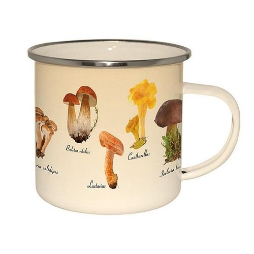 Emaille mok paddestoelen