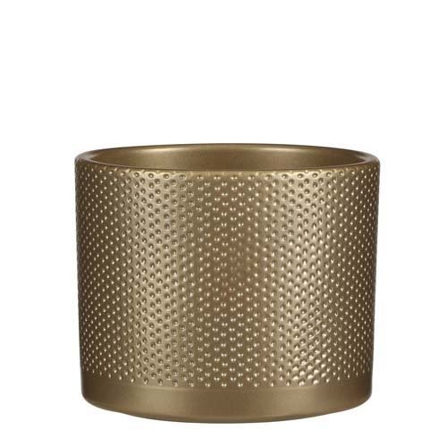 Era pot rond goud relief - h14,5xd17,5cm