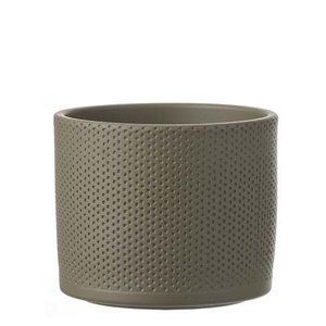 Era pot rond groen relief - h14,5xd17,5cm